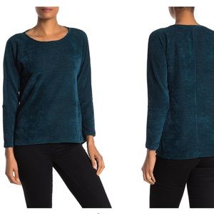 Chenault Rib High/ Low Pullover Sweater.